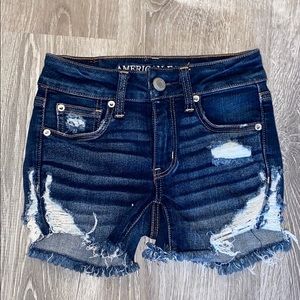 High waisted jean shorts